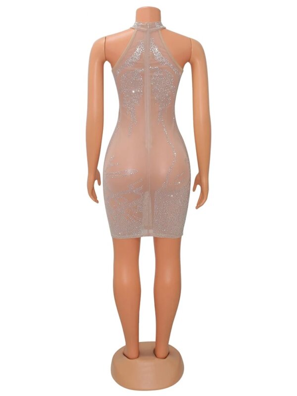 Bodycon Mesh Mini Dress - Image 6