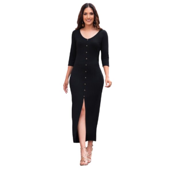 Mock Button Down Dress