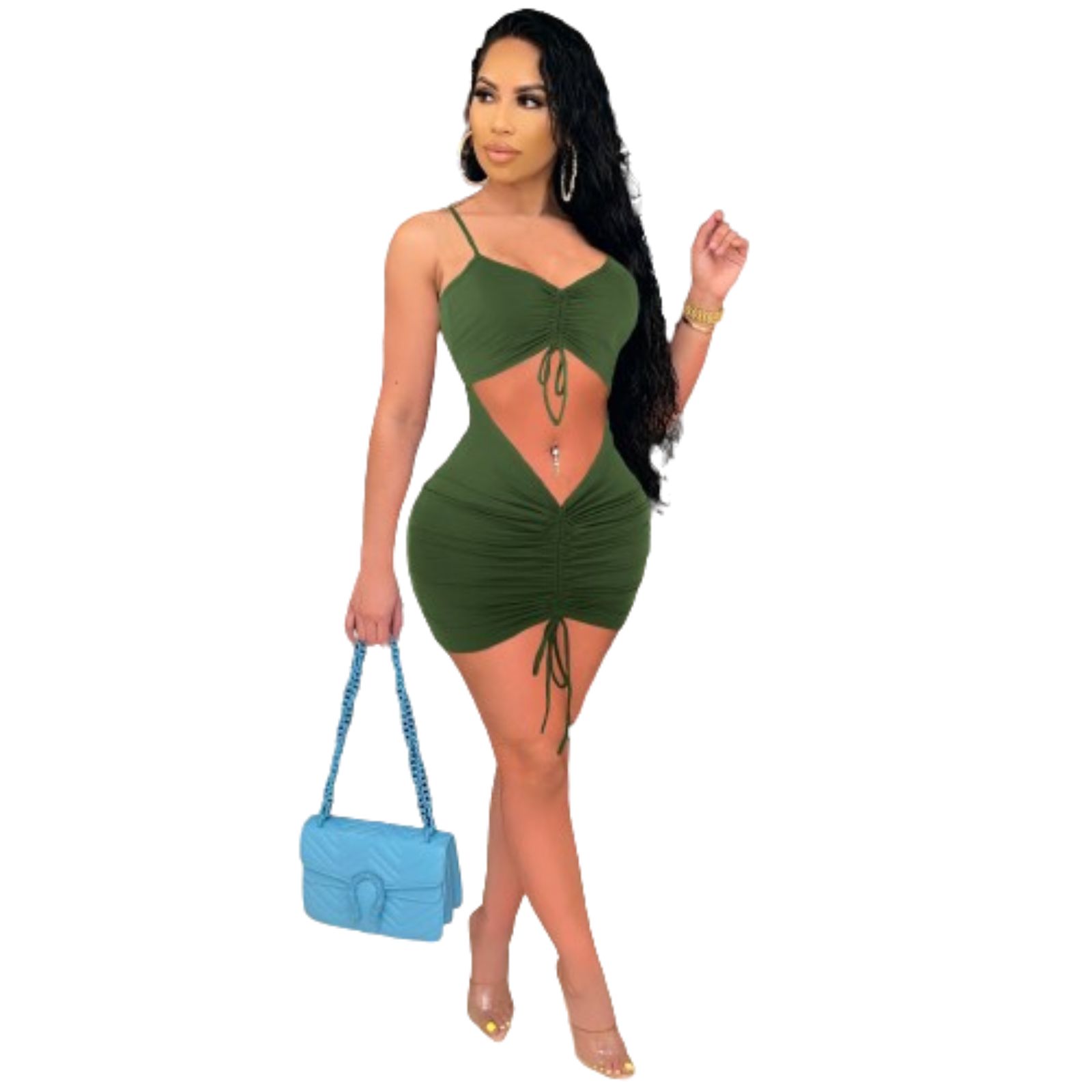 Spaghetti Strap Bodycon Midi Dress