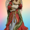 Vintage Homco Angel Holding Baby