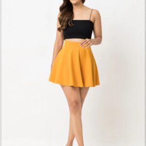 High waisted skater skirt