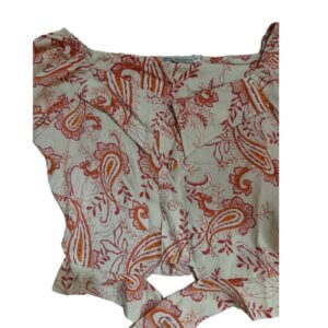 Front Knot Mock Button Down Crop Top