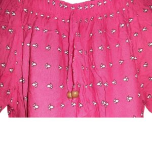 Mini Flora Printed Pink Crop Top