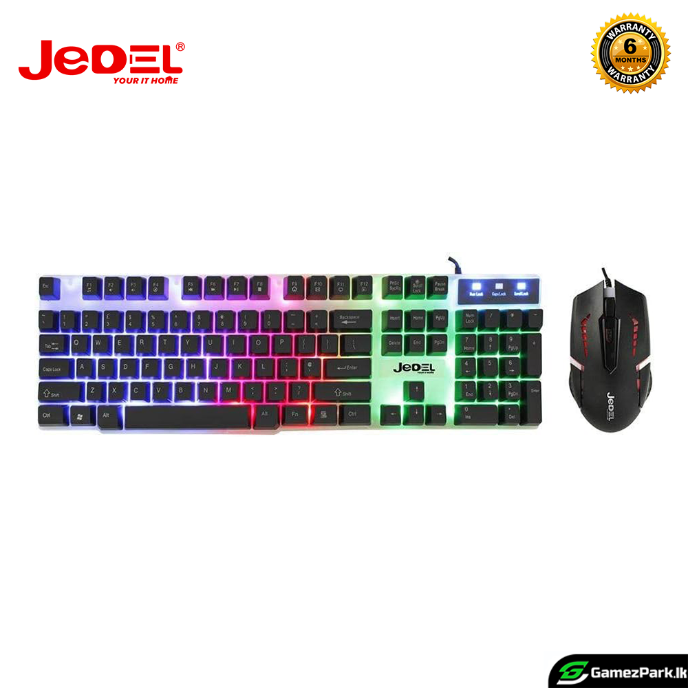 JEDEL GK-100 Pro Gaming RGB Keyboard and Mouse Combo