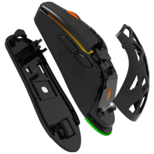 JEDEL GM1390 is a ergonomic 7D RGB gaming mouse featuring a lightweight honeycomb shell, adjustable DPI (up to 7200)