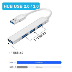 USB 3.0 Hub For Notebook – USB 3.0 4 Port – Aluminium