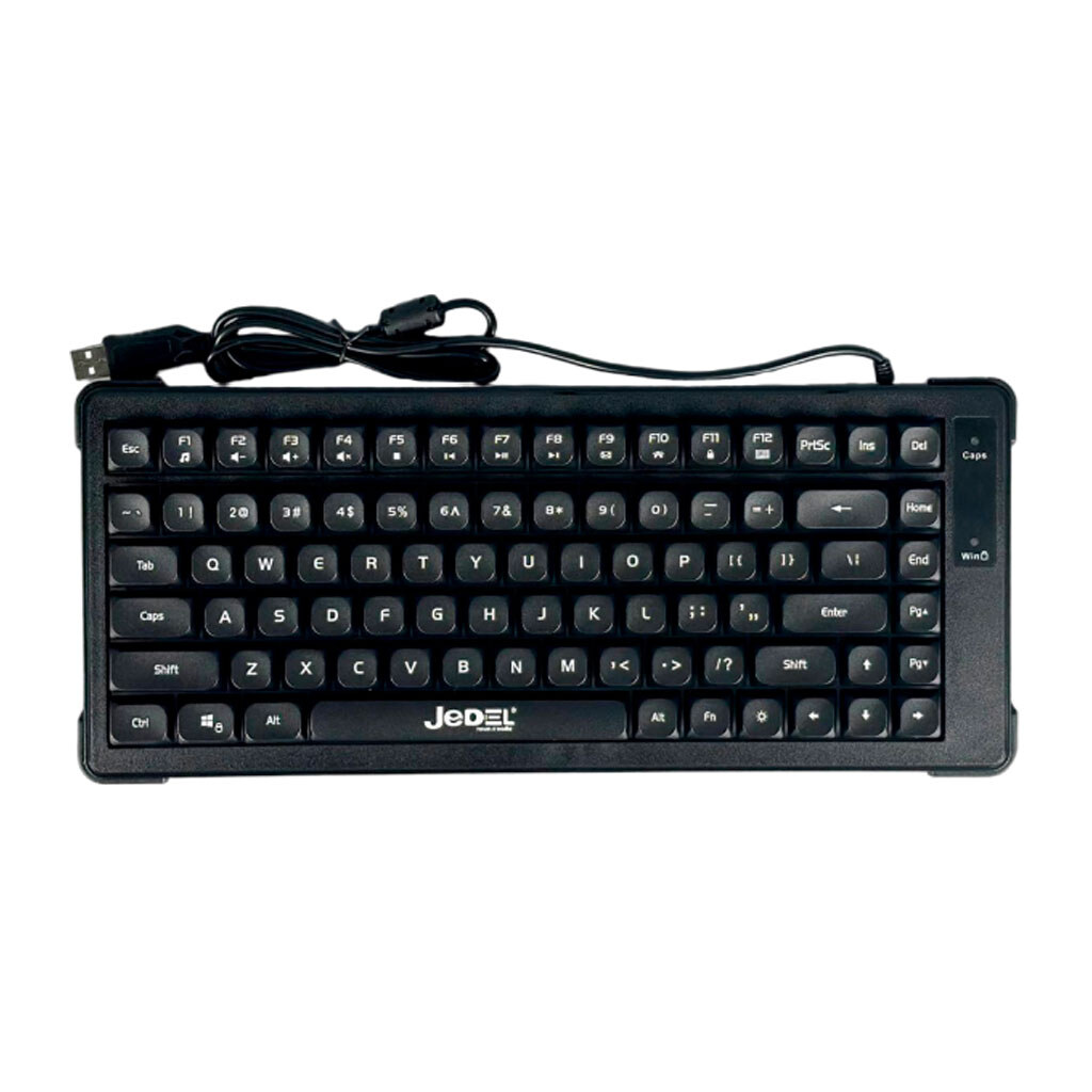 JEDEL K33 Wired Keyboard Rainbow LED Backlit Mechanical Feeling Gaming Keyboard 84 Keys - Image 2