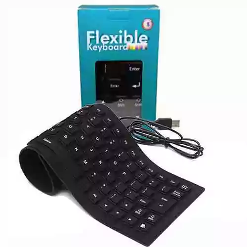 Flexible Keyboard Mini Foldable Wired Usb Computer Keyboards Portable Waterproof Silicone Soft Slim Folding Gaming Keypad For Laptop