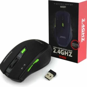 JEDEL W400 Wireless Optical Gaming Mouse - 2.4Ghz 1600dpi- Black