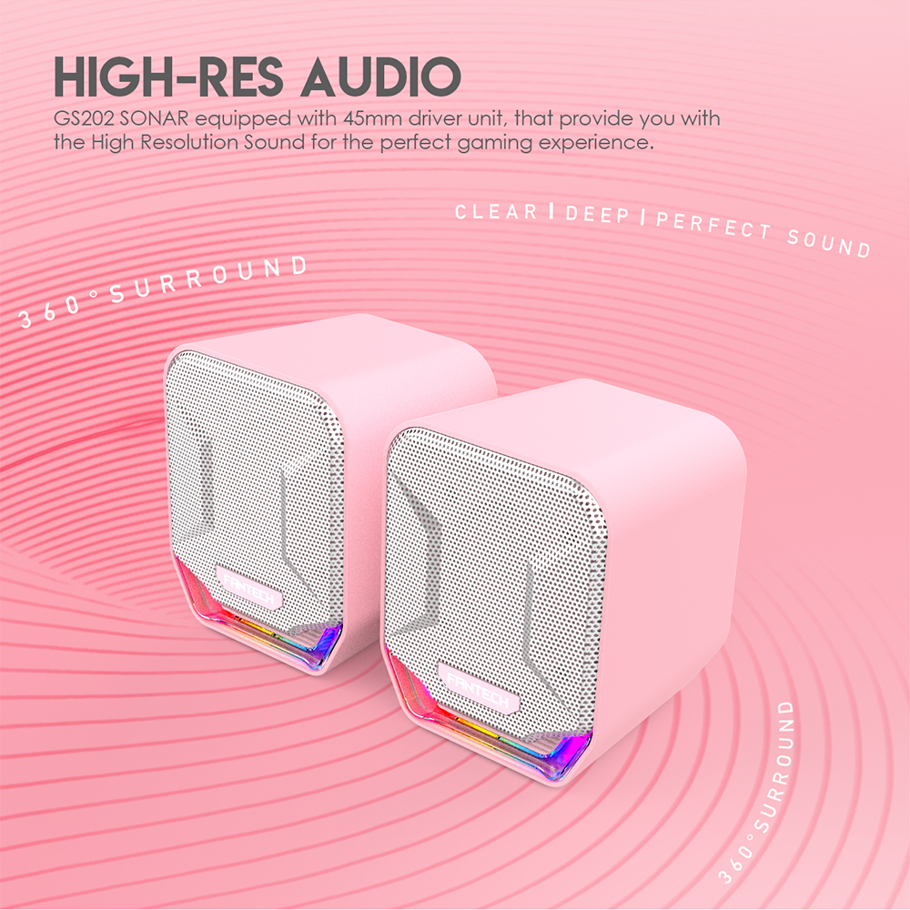 Fantech SONAR GS202 GAMING SPEAKER SAKURA EDITION PINK - Image 3