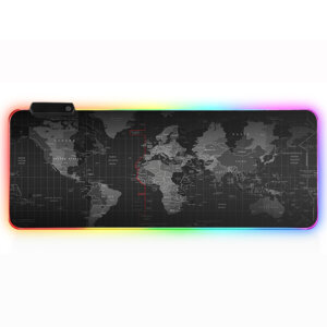 LED MOUSE PAD GAMING | LARGE (790mm*300mm*4mm) WORLD MAP
